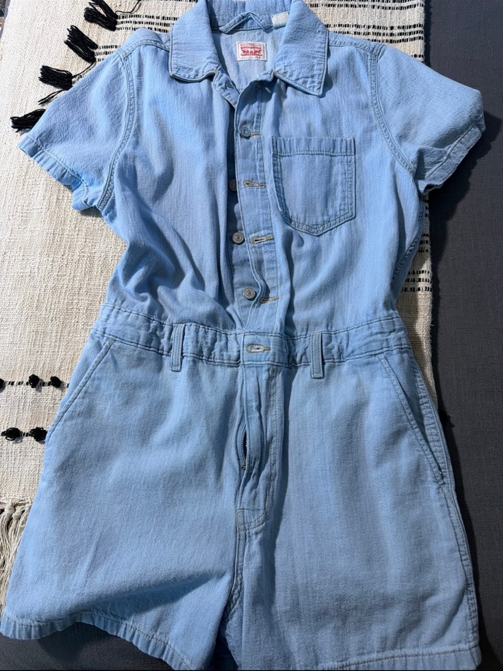 Levi's Light Blue Denim Womens Romper